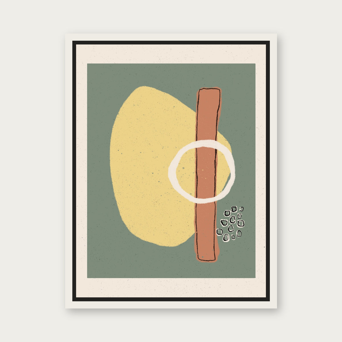 Desafinado 1 Floating Frame Canvas - White floating frame