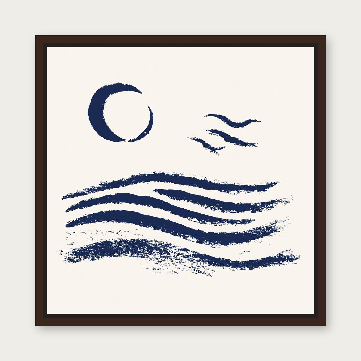 Desert Crest Framed Copy Floating Frame Canvas - Espresso floating frame