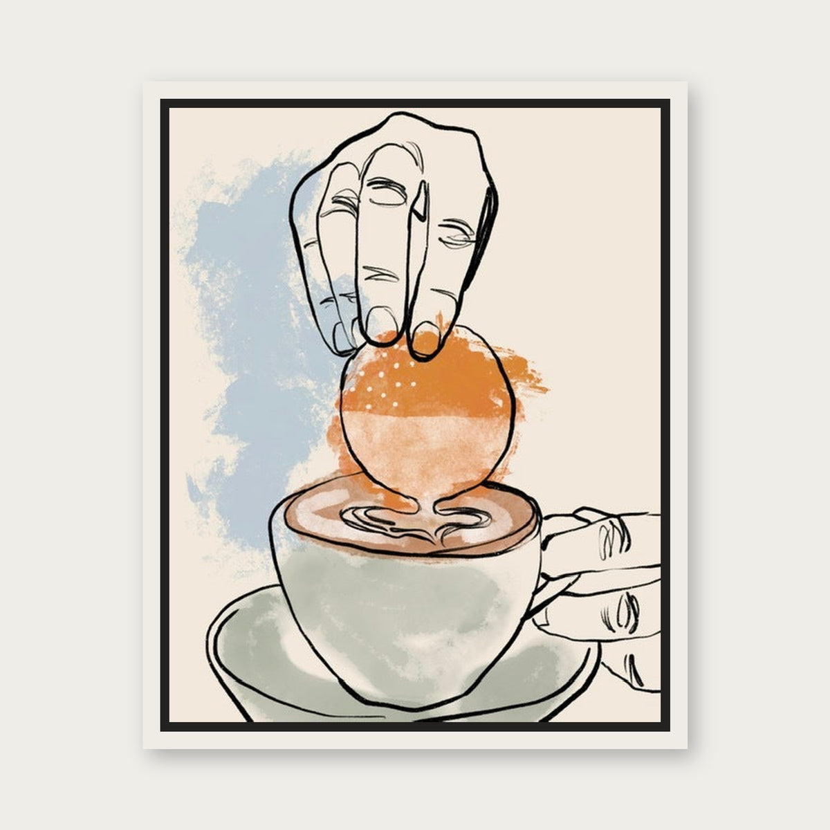 Dip Floating Frame Canvas - White floating frame