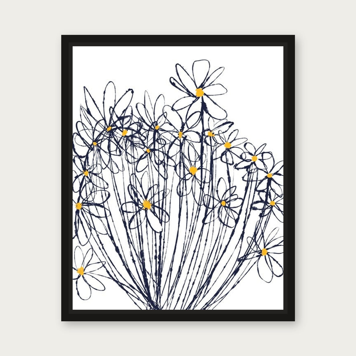 Dolly Floating Frame Canvas - Black floating frame