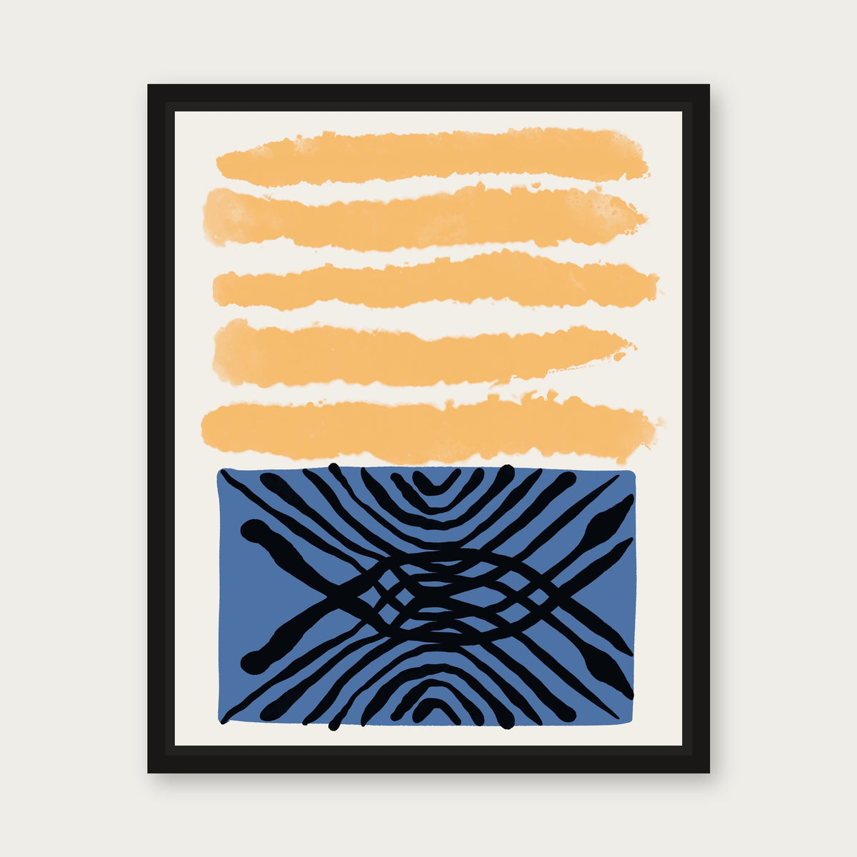 Durban Floating Frame Canvas - Black floating frame