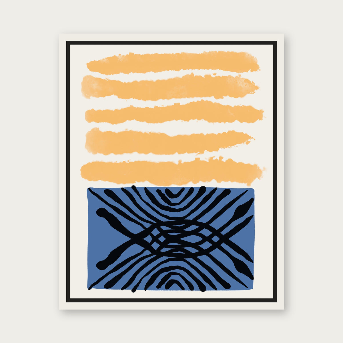 Durban Floating Frame Canvas - White floating frame