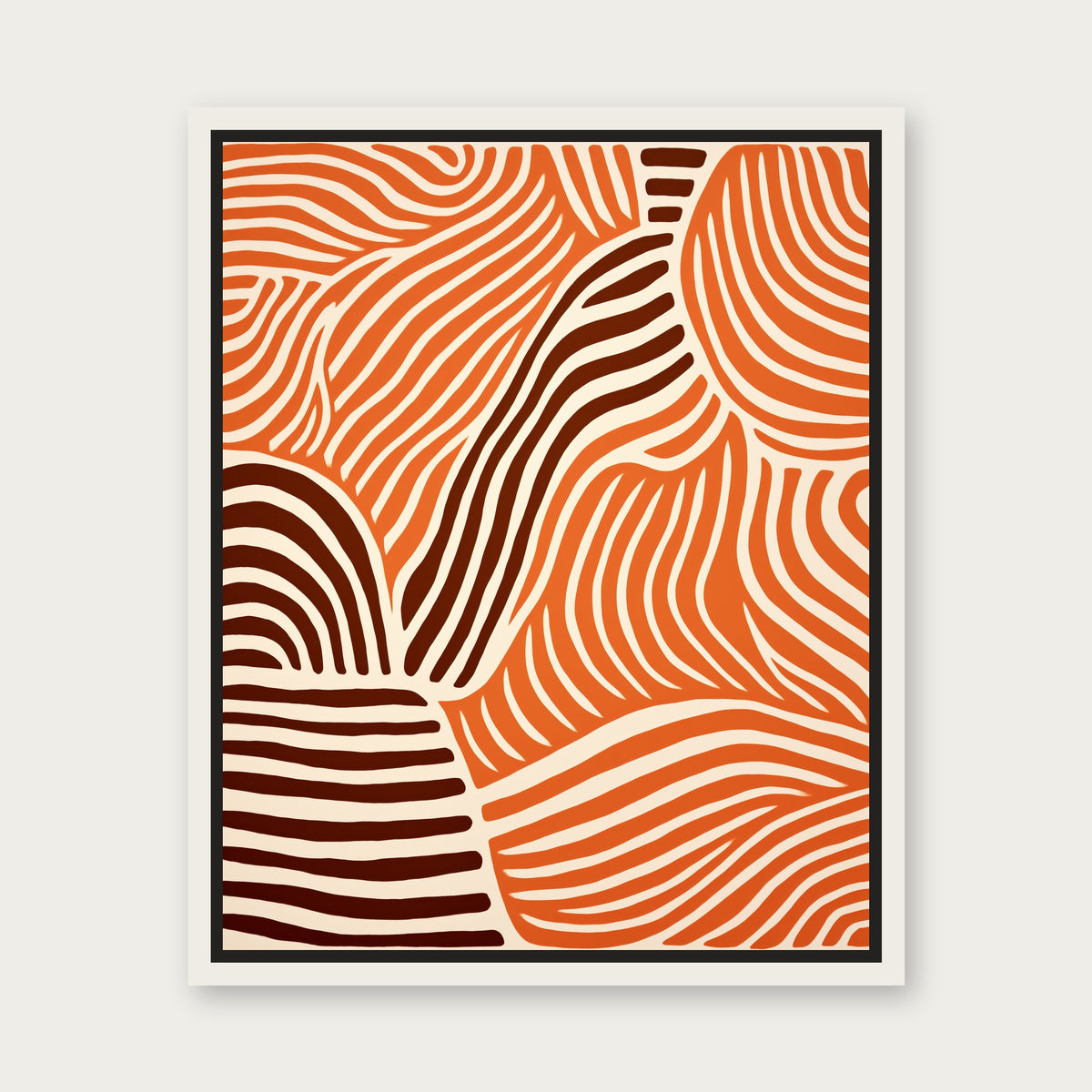 Duster Floating Frame Canvas - White floating frame
