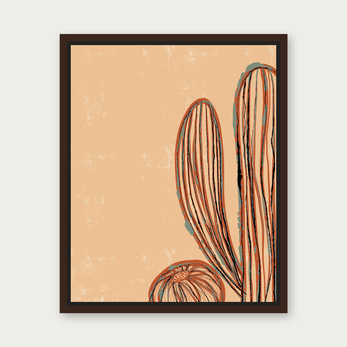 Dynamic Duo Floating Frame Canvas - Espresso floating frame