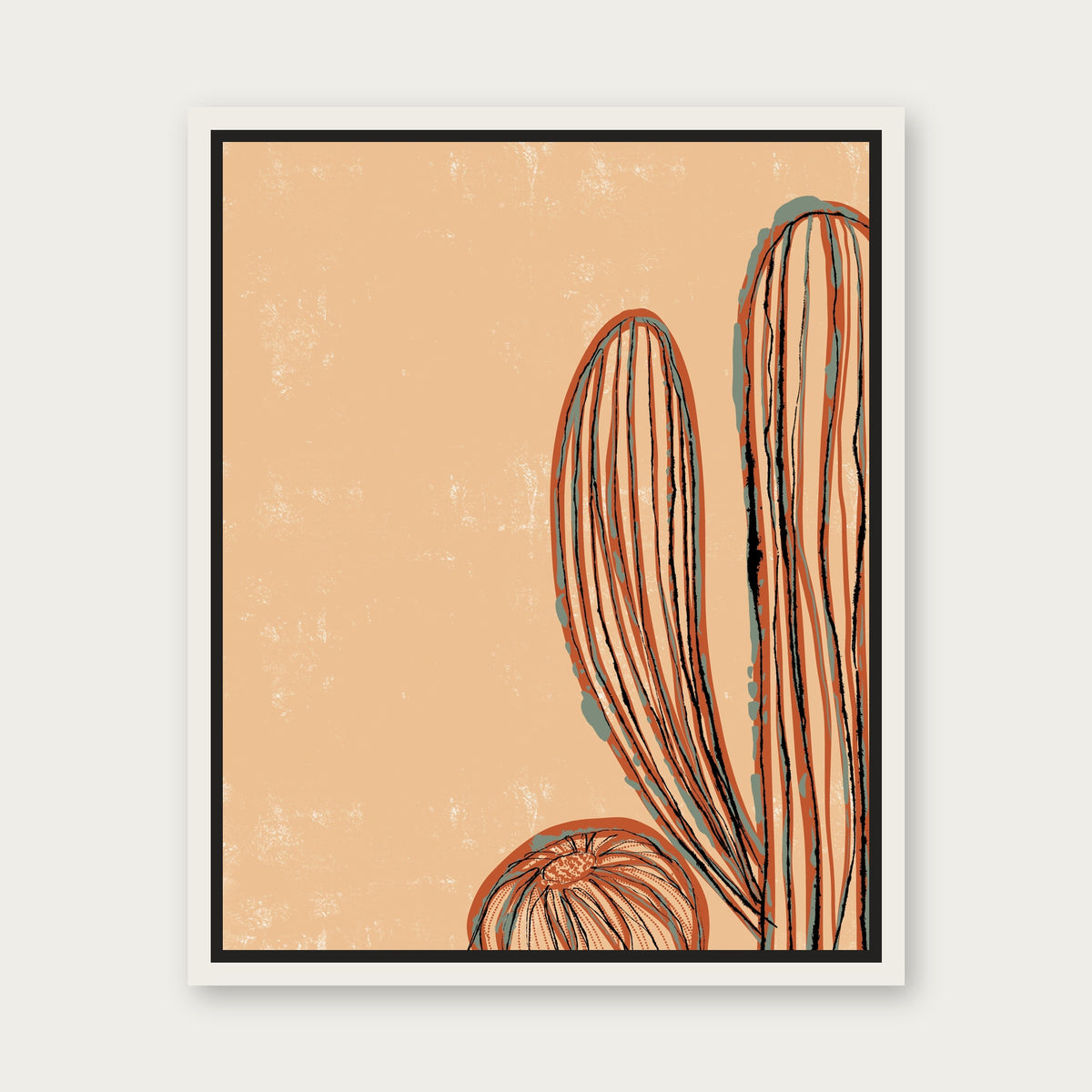 Dynamic Duo Floating Frame Canvas - White floating frame