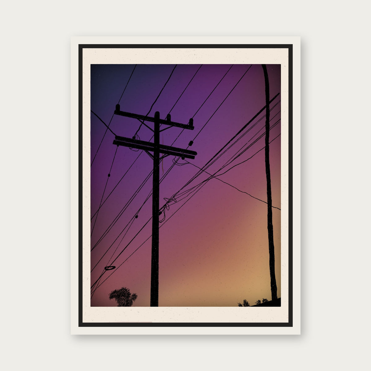 Electric Avenue 1 Floating Frame Canvas - White floating frame