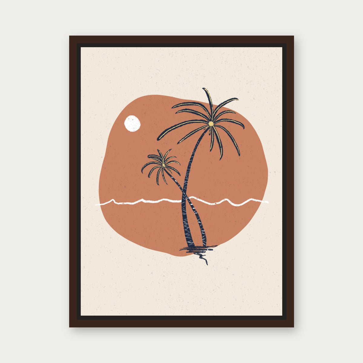Escape 1 Floating Frame Canvas - Espresso floating frame