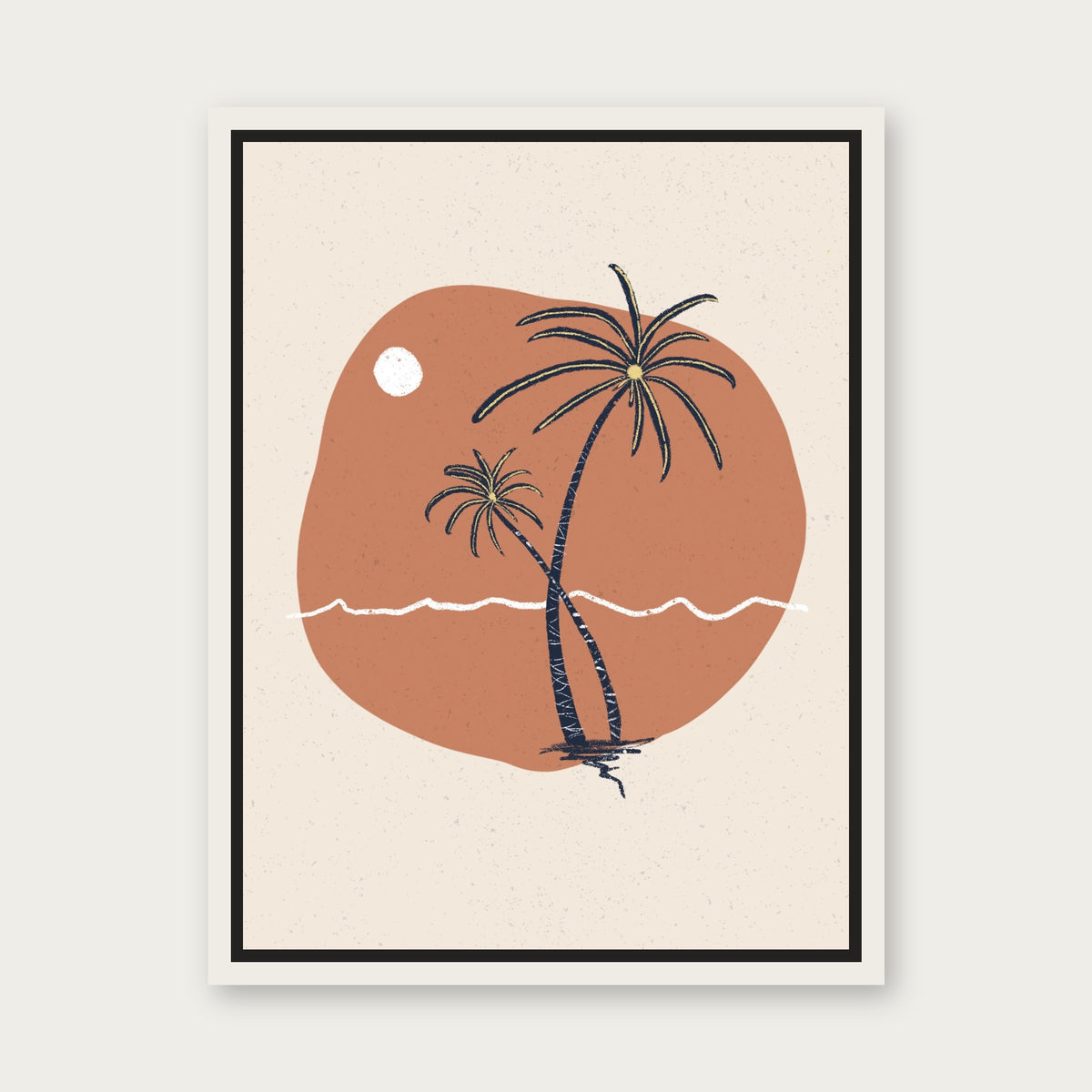 Escape 1 Floating Frame Canvas - White floating frame