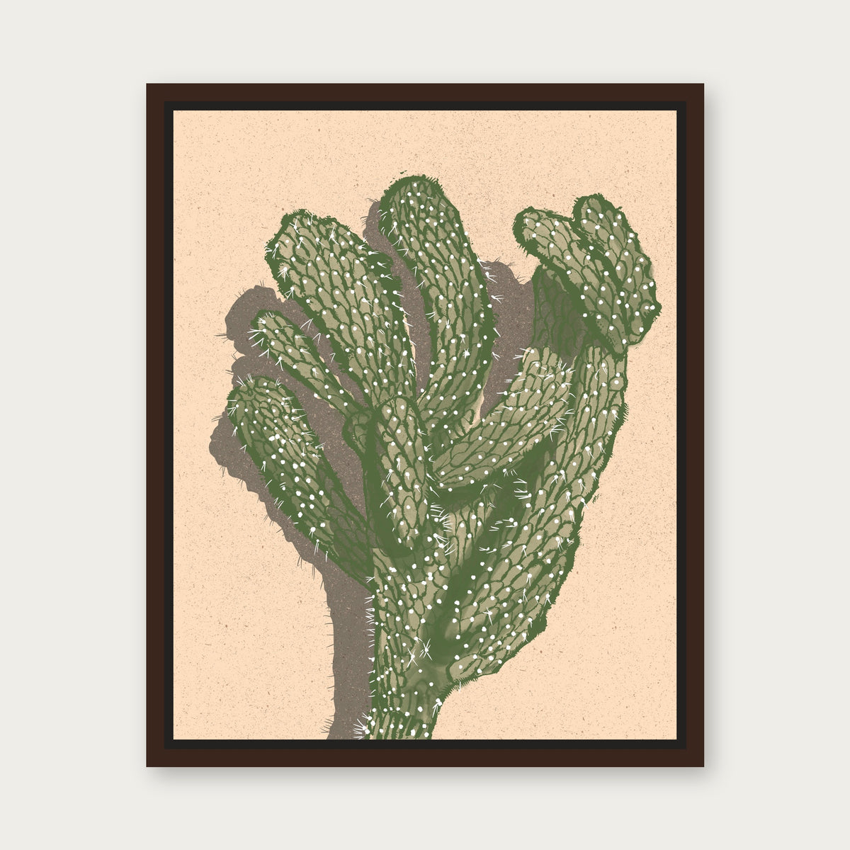 Evander Floating Frame Canvas - Espresso floating frame