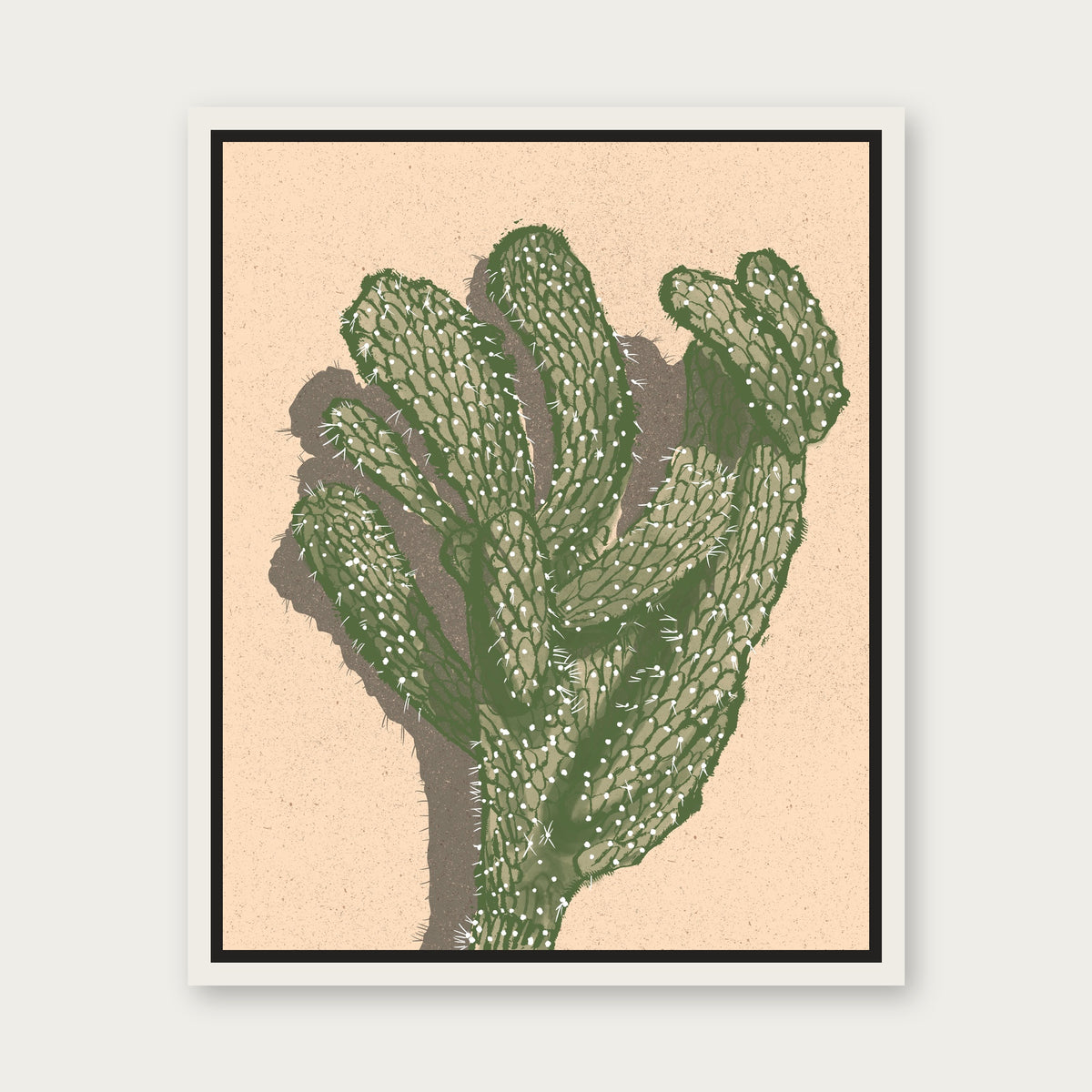 Evander Floating Frame Canvas - White floating frame