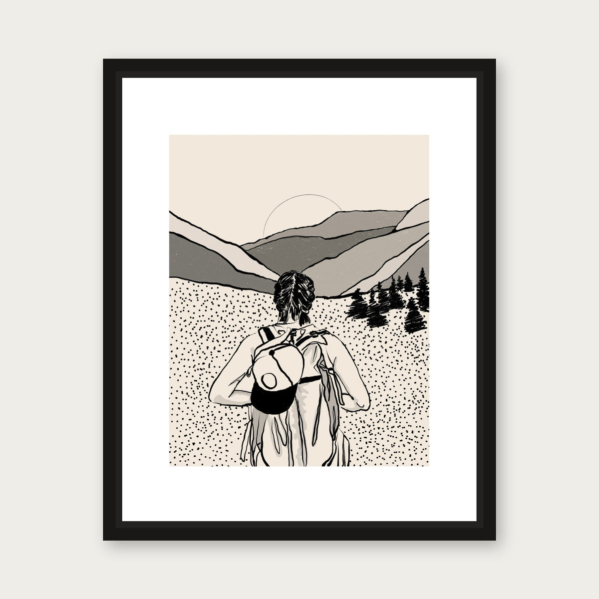 Explorer Floating Frame Canvas - Black floating frame