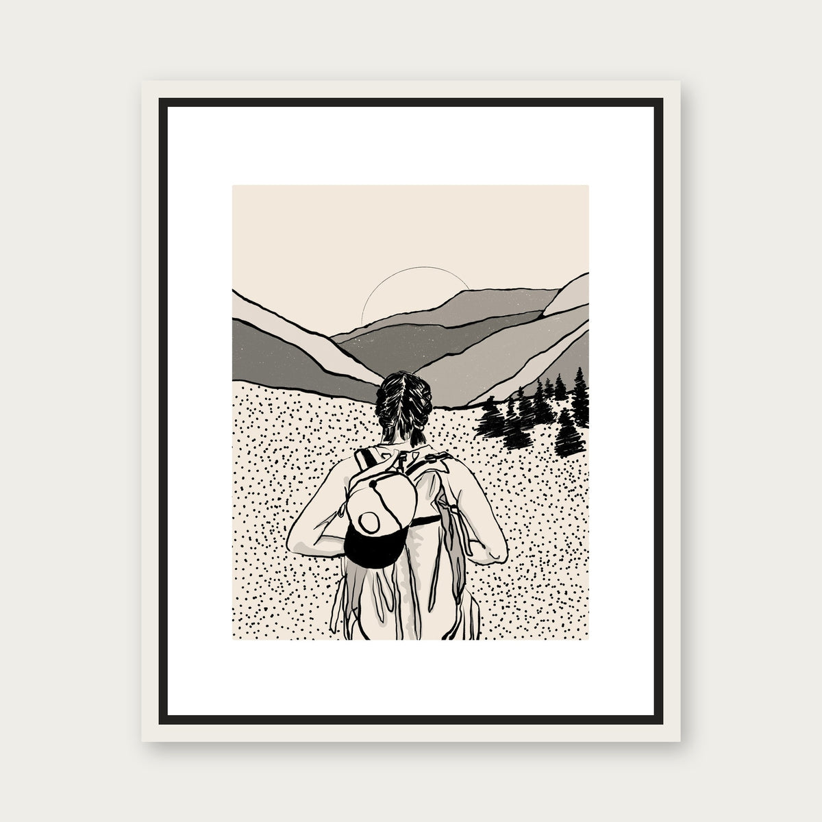 Explorer Floating Frame Canvas - White floating frame