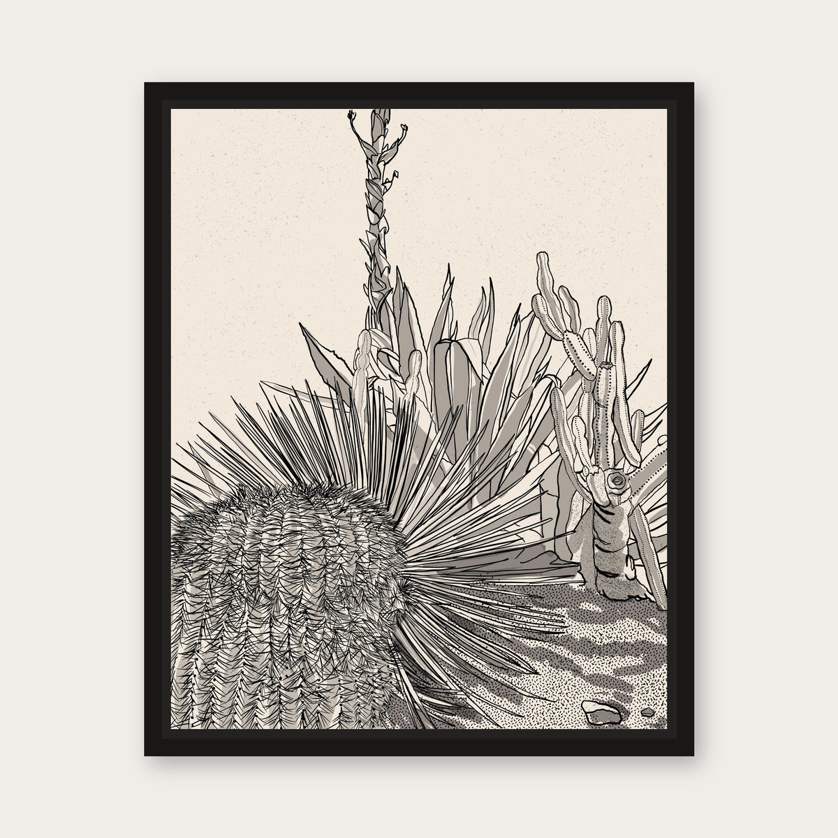 Five Guys Floating Frame Canvas - Black floating frame