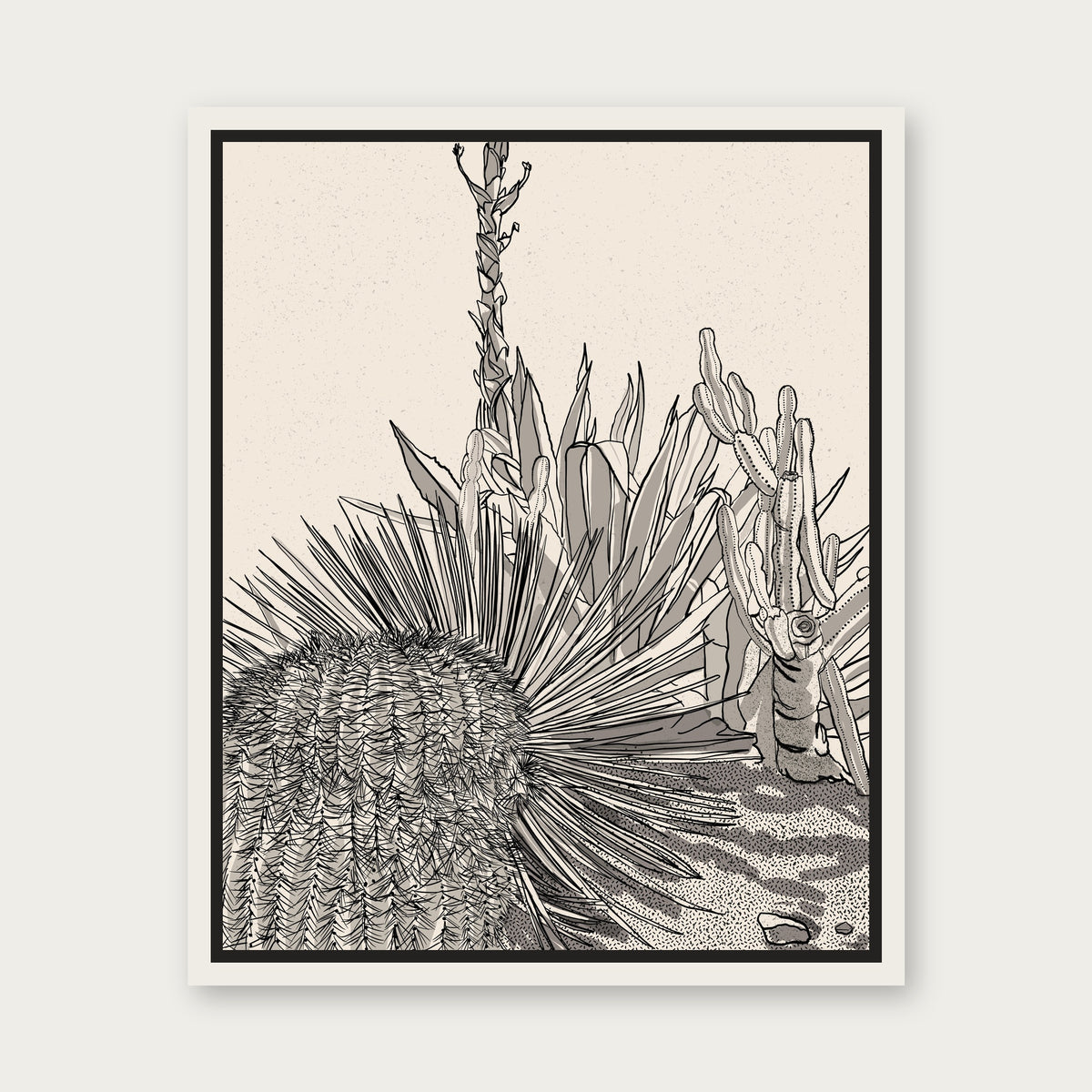 Five Guys Floating Frame Canvas - White floating frame