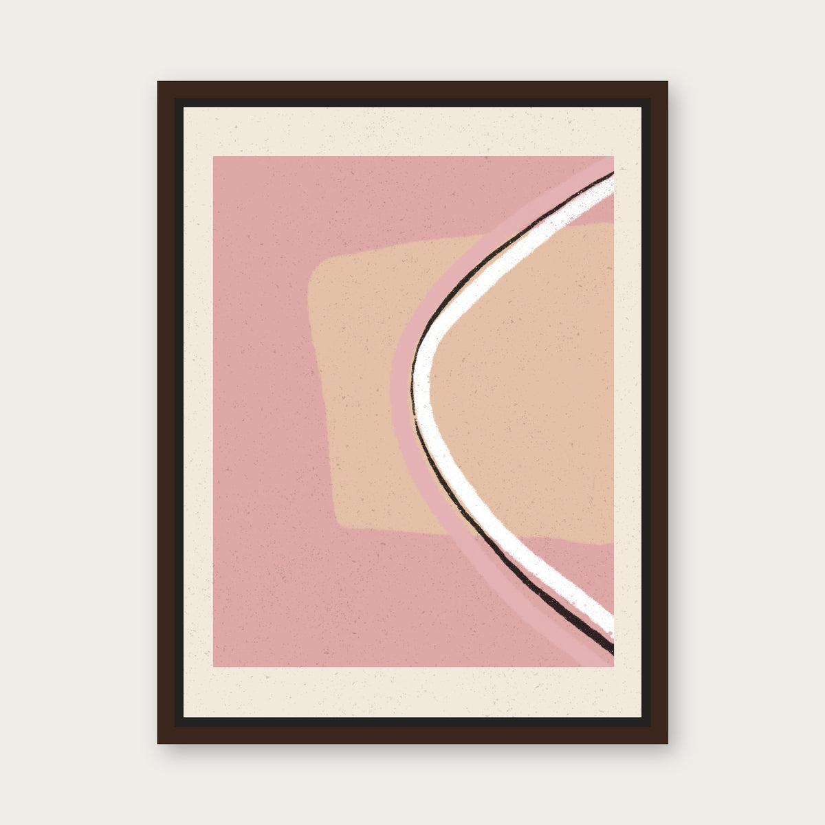 Flamenco Sketches 1 Floating Frame Canvas - Espresso floating frame