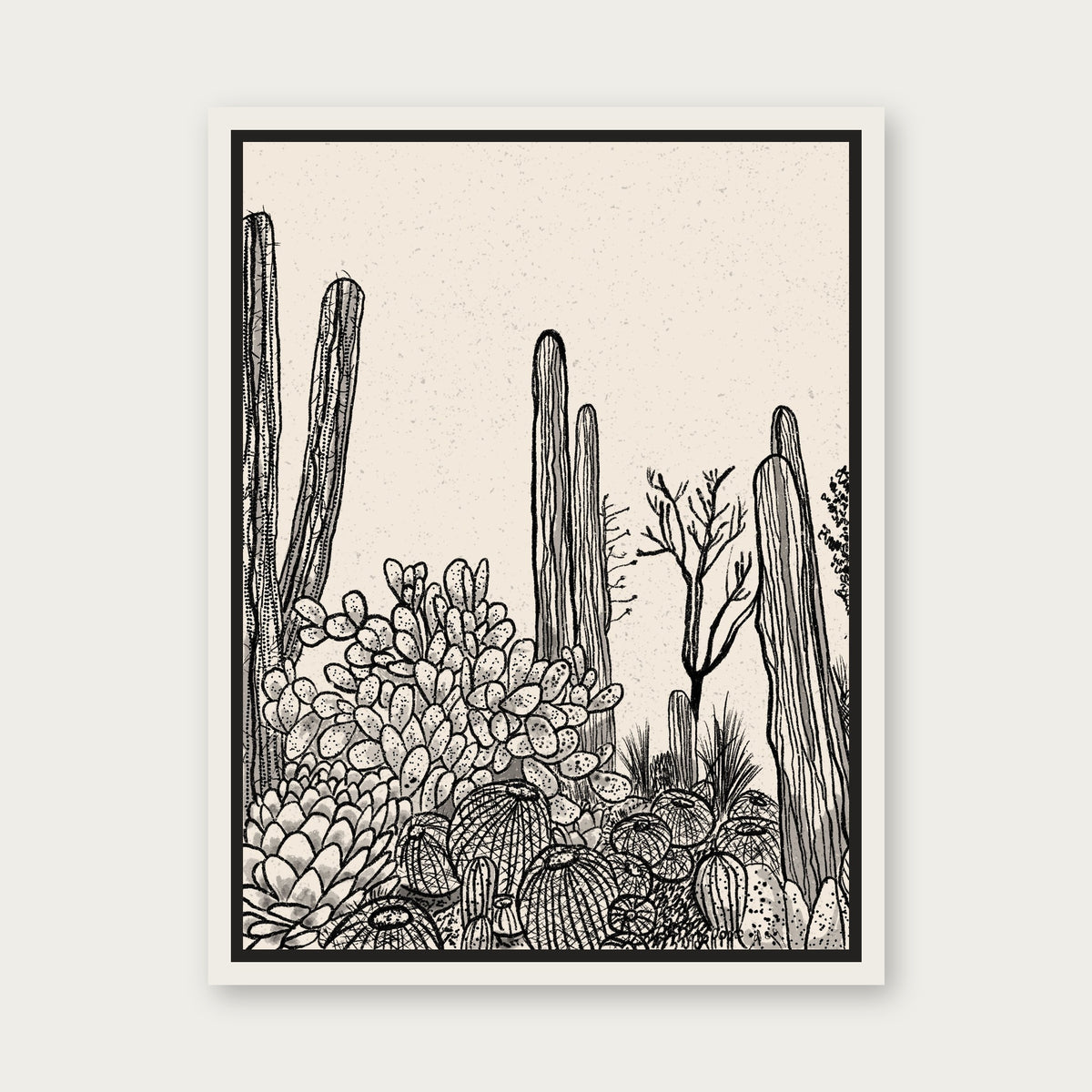 Gathered Together 2 Floating Frame Canvas - White floating frame