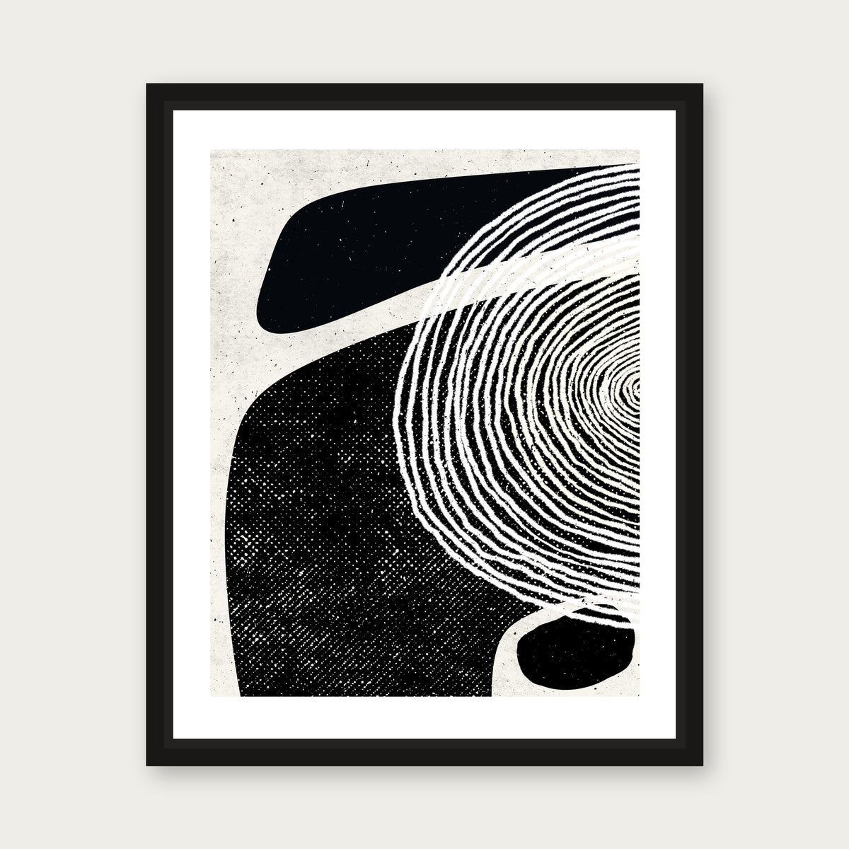 Generous B W Floating Frame Canvas - Black floating frame