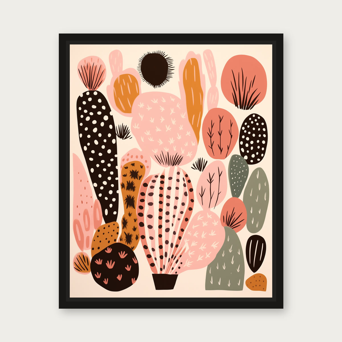 Geoff Floating Frame Canvas - Black floating frame