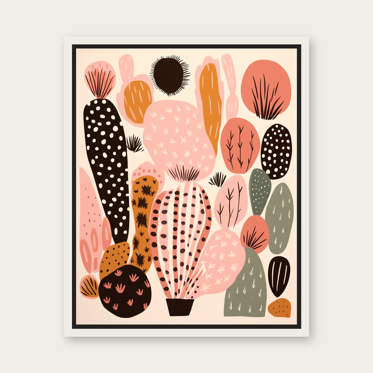 Geoff Floating Frame Canvas - White floating frame