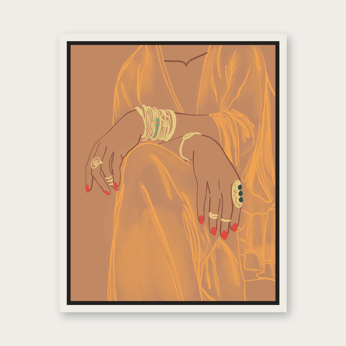 Glory Be Floating Frame Canvas - White floating frame