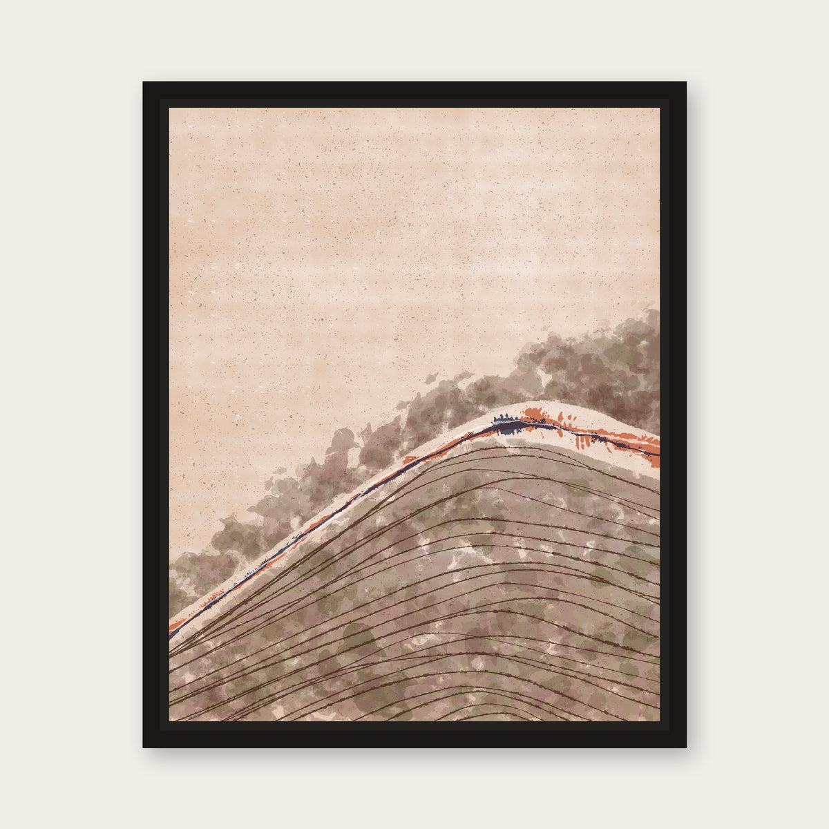 Go West Floating Frame Canvas - Black floating frame