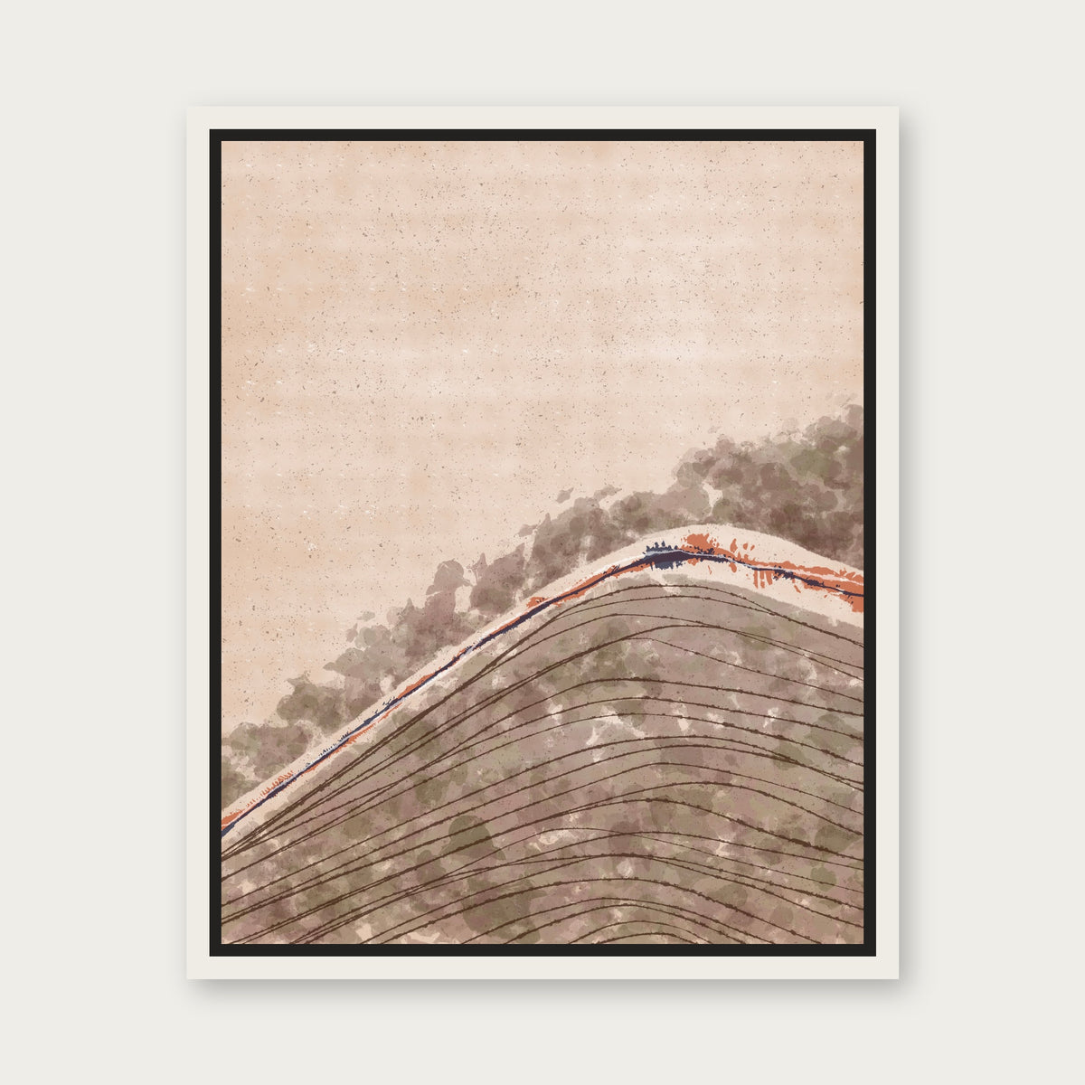 Go West Floating Frame Canvas - White floating frame