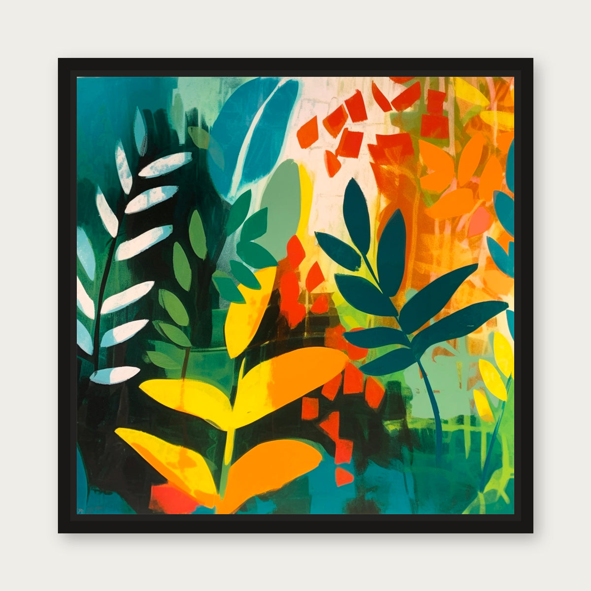 Gondwana Floating Frame Canvas - Black floating frame