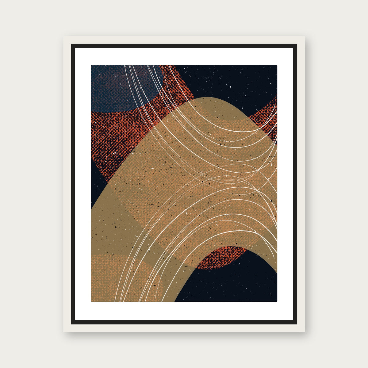 Graceful Floating Frame Canvas - White floating frame