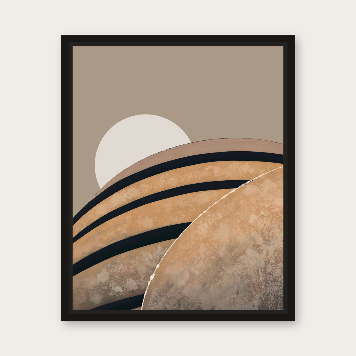 Guggenheim Floating Frame Canvas - Black floating frame