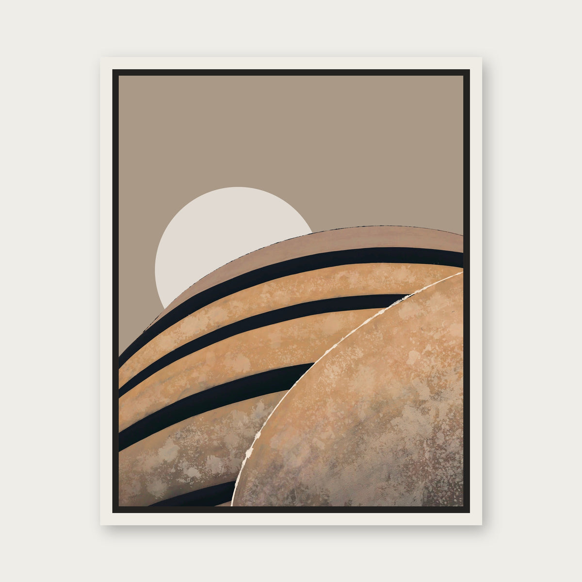 Guggenheim Floating Frame Canvas - White floating frame
