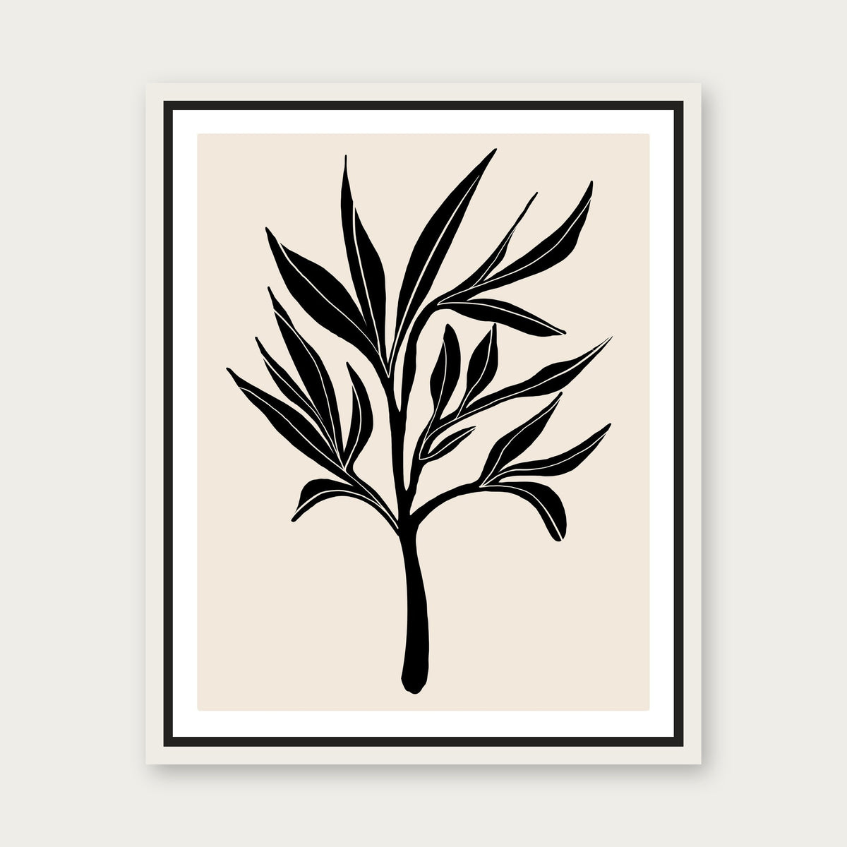 Harriet Floating Frame Canvas - White floating frame