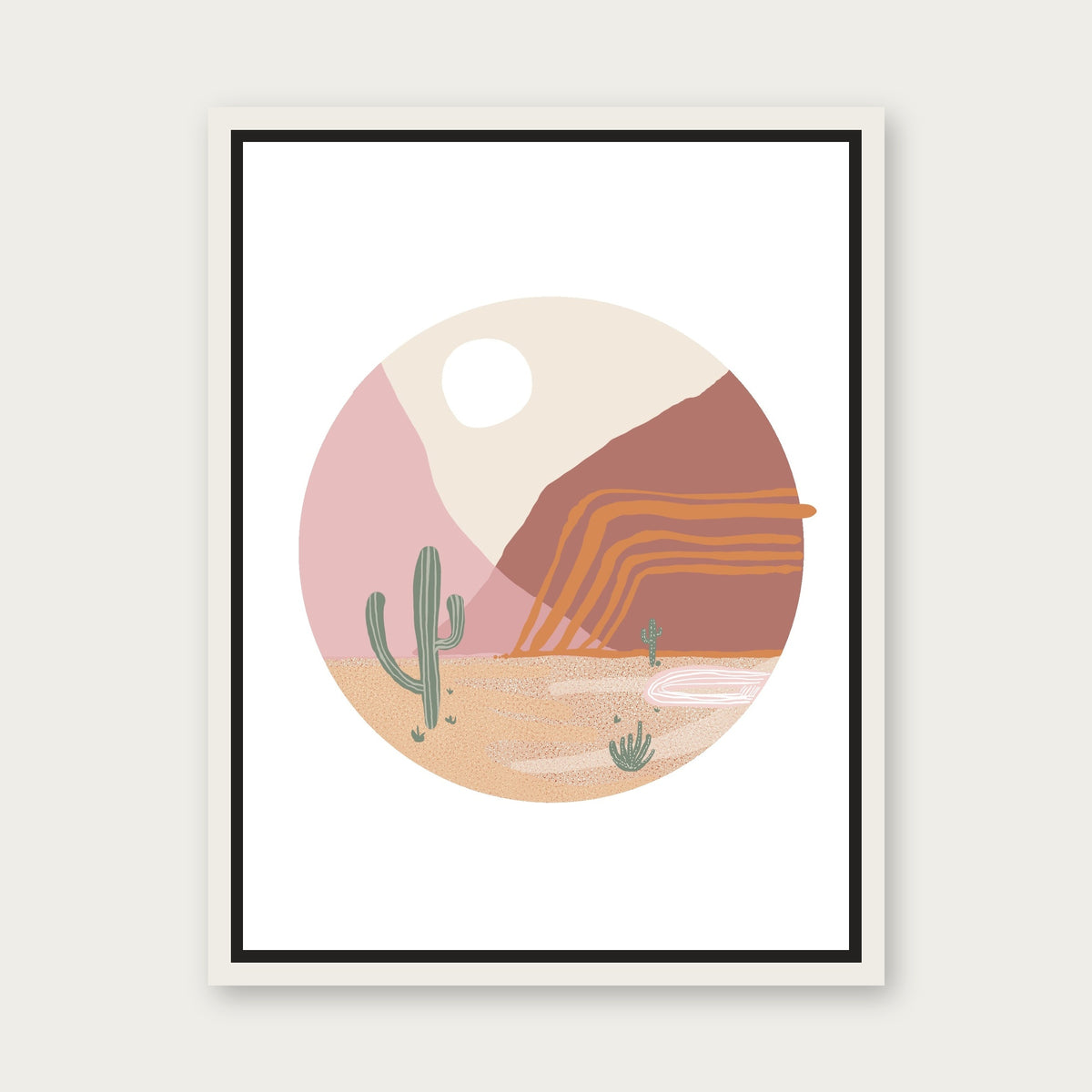 Hello 1 Floating Frame Canvas - White floating frame