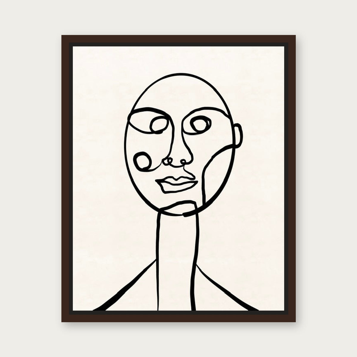 Hey There Floating Frame Canvas - Espresso floating frame