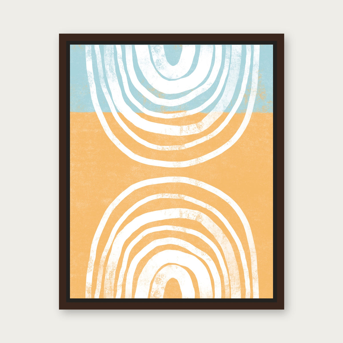 Hilltop Floating Frame Canvas - Espresso floating frame