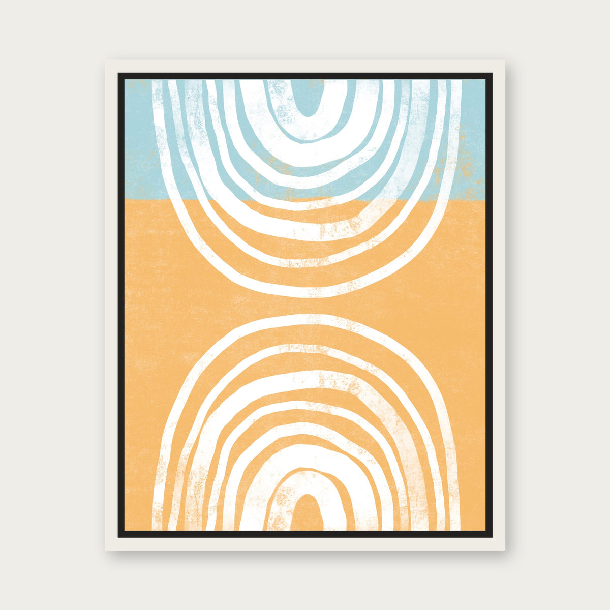 Hilltop Floating Frame Canvas - White floating frame