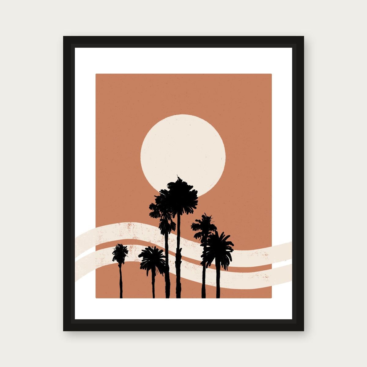 Horizon Floating Frame Canvas - Black floating frame