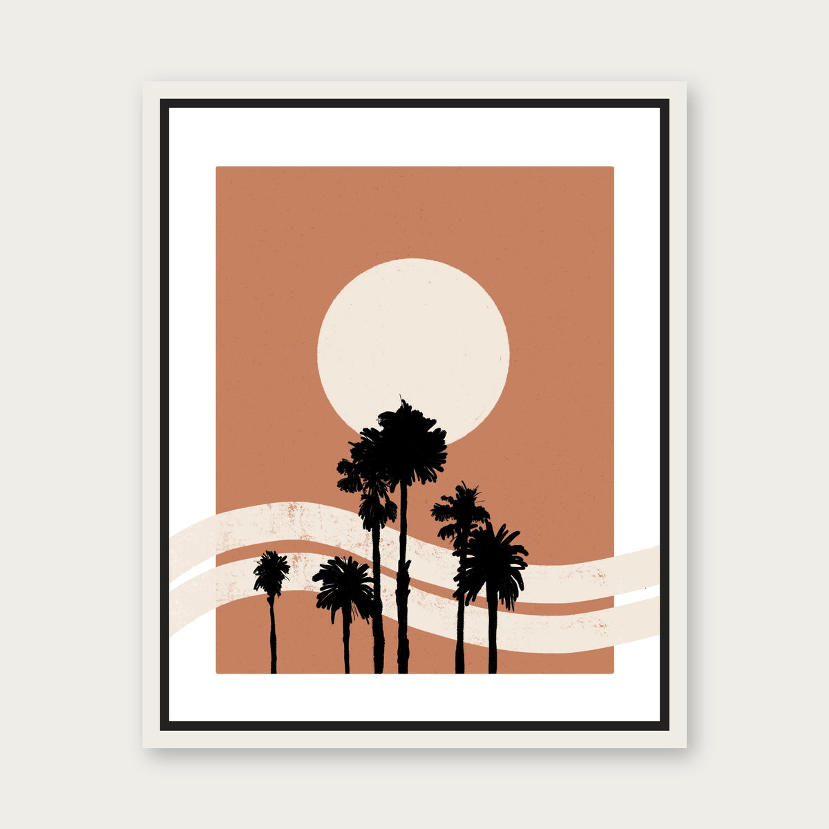Horizon Floating Frame Canvas - White floating frame