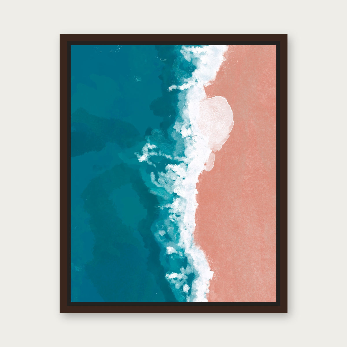 Horseshoe Bay Floating Frame Canvas - Espresso floating frame