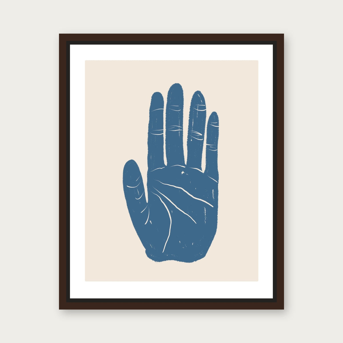 Howdy 1 Floating Frame Canvas - Espresso floating frame