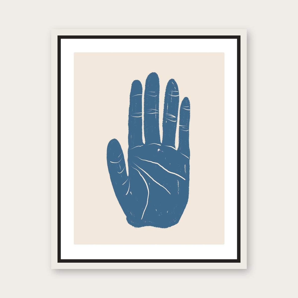 Howdy 1 Floating Frame Canvas - White floating frame
