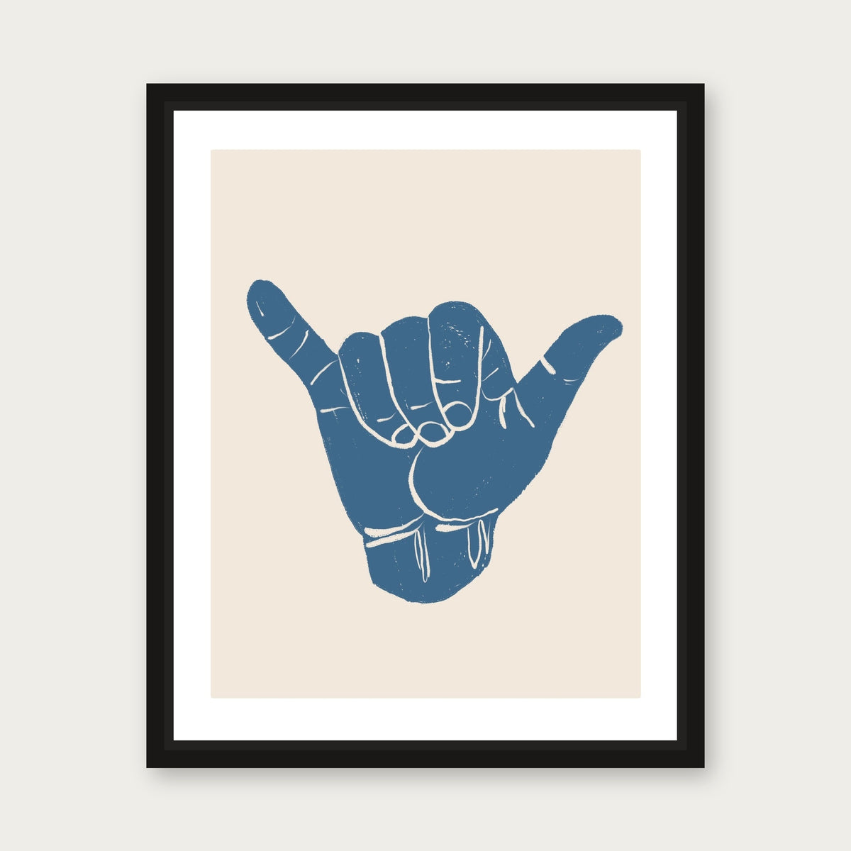 Howdy Floating Frame Canvas - Black floating frame