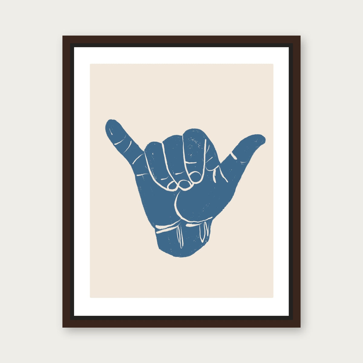 Howdy Floating Frame Canvas - Espresso floating frame