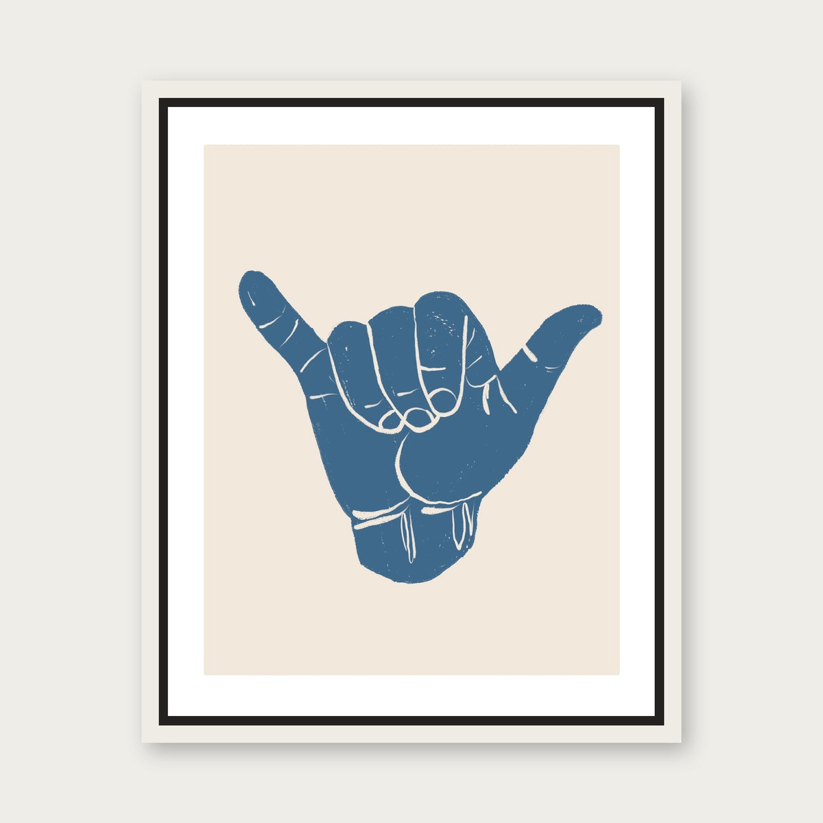 Howdy Floating Frame Canvas - White floating frame