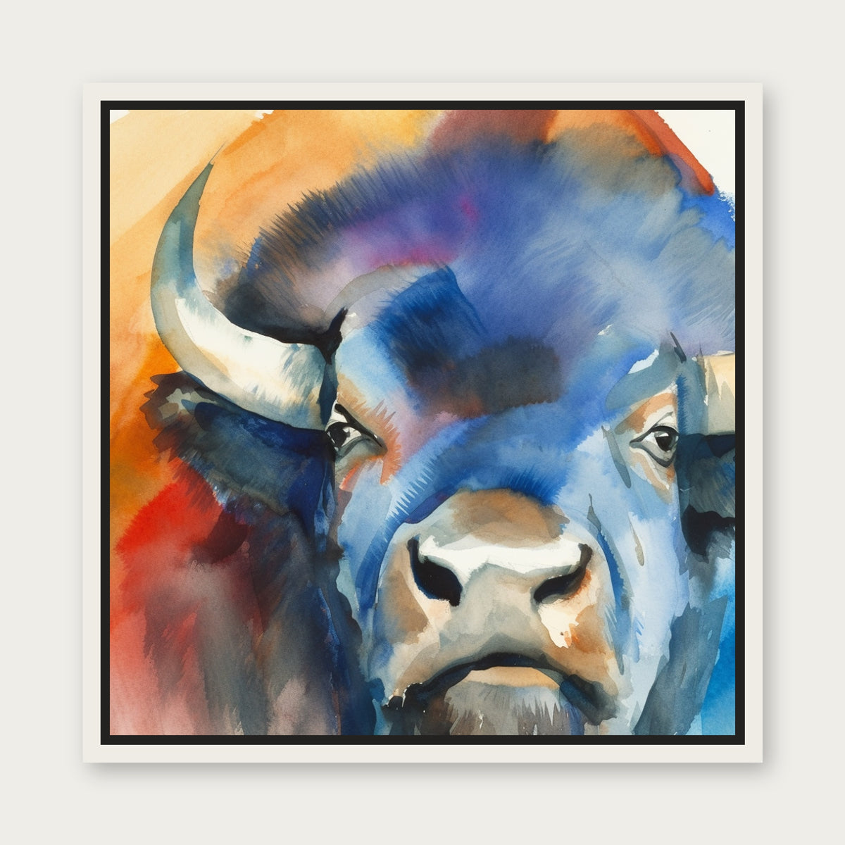 Howie Floating Frame Canvas - White floating frame
