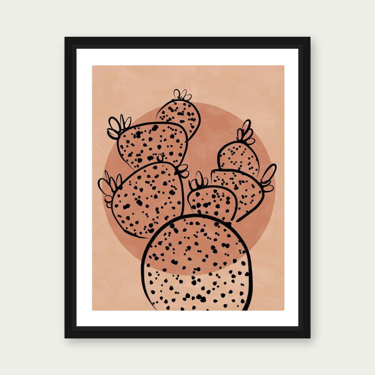 Hypatia Floating Frame Canvas - Black floating frame