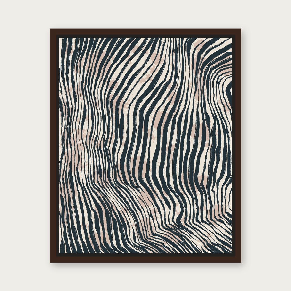 In Stride Floating Frame Canvas - Espresso floating frame