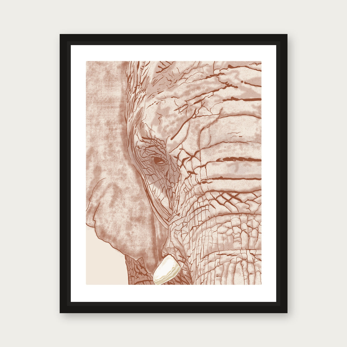In The Room 1 Floating Frame Canvas - Black floating frame