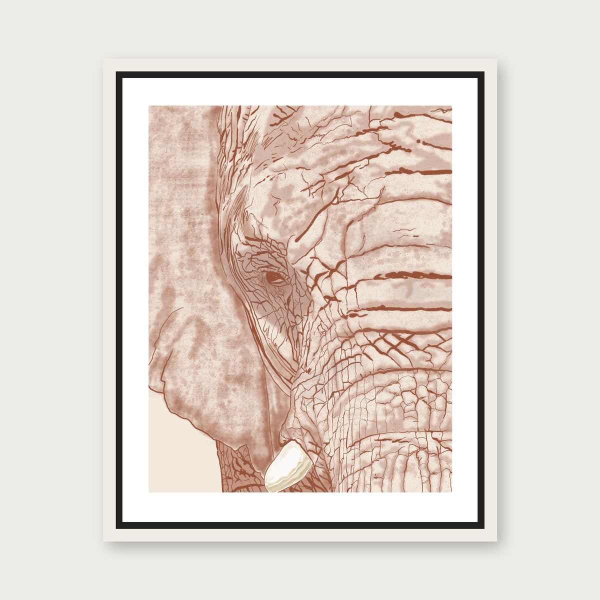 In The Room 1 Floating Frame Canvas - White floating frame