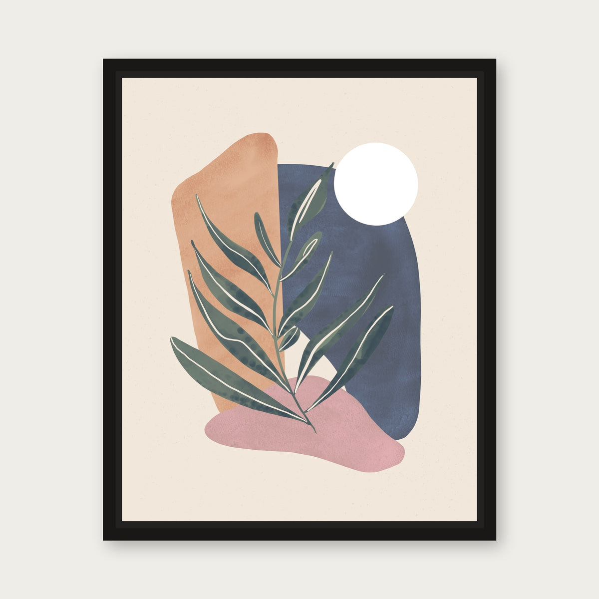 In The Wind Floating Frame Canvas - Black floating frame