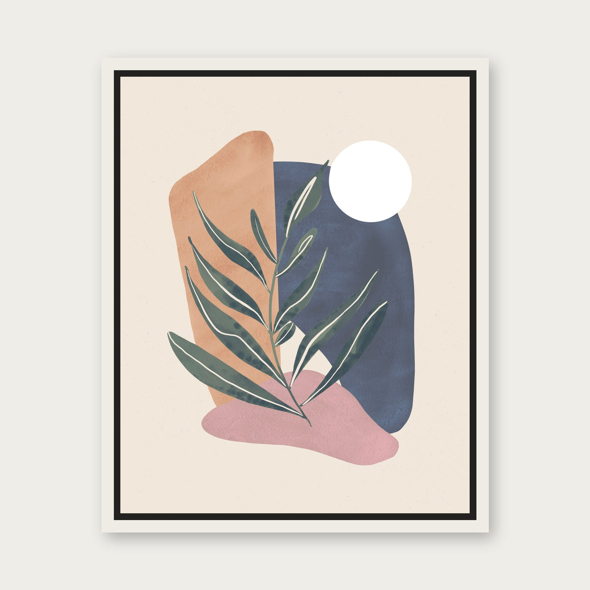 In The Wind Floating Frame Canvas - White floating frame